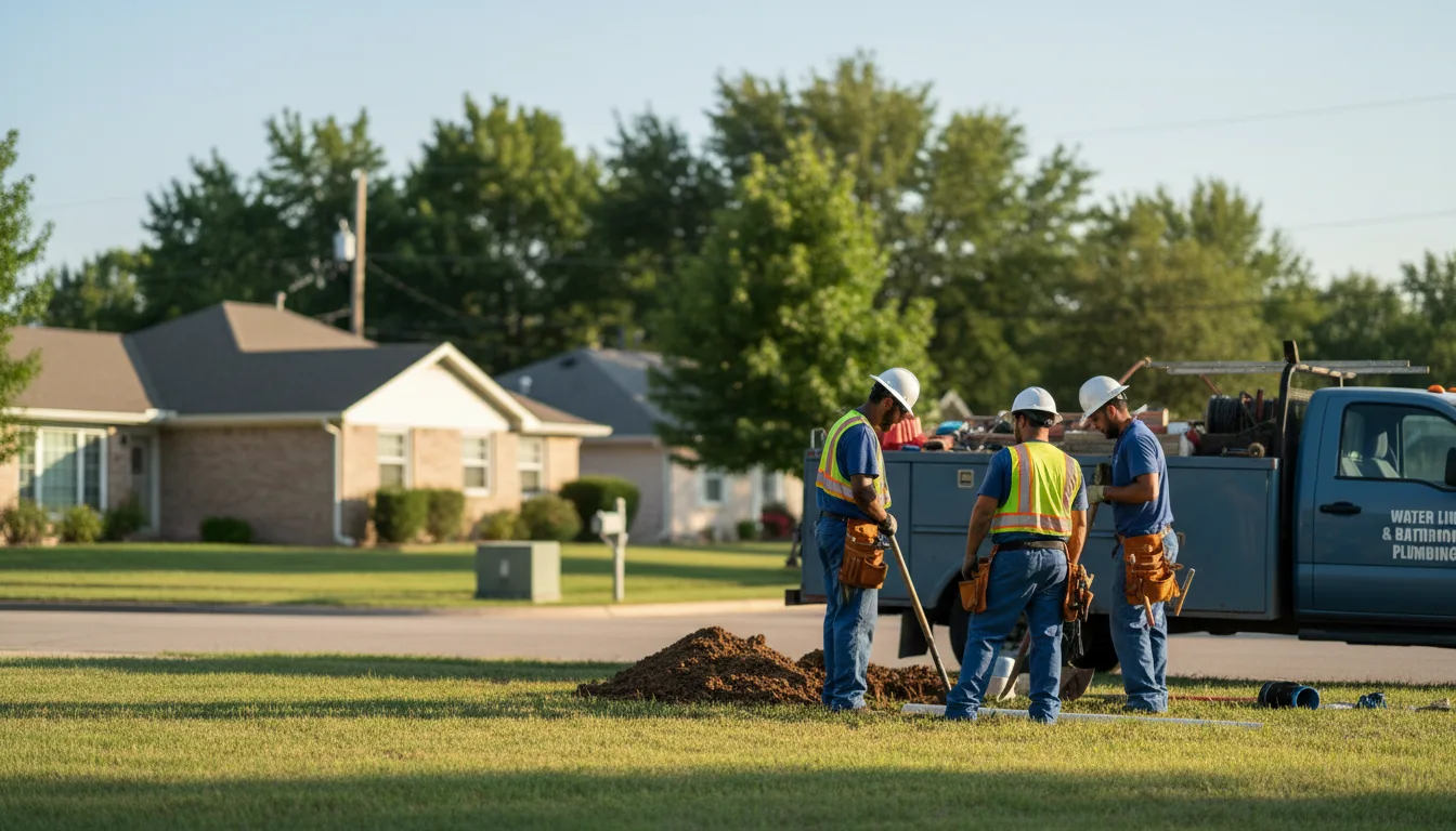 Residential water line and bathroom plumbing service in Fountain, FL